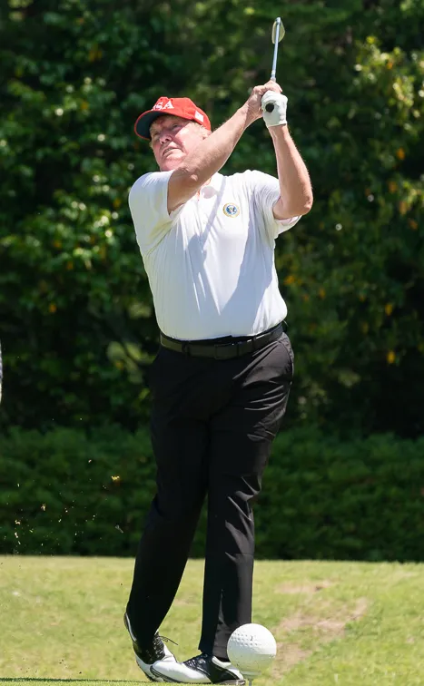 President Trump on a golf course