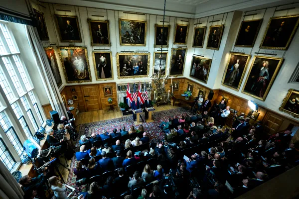 President Trump participates in a joint press conference with Prime Minister Keir Starmer at Chequers, September 18, 2025.