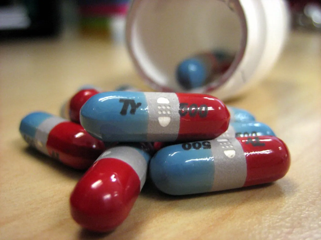 Tylenol rapid release acetaminophen capsules in close-up.