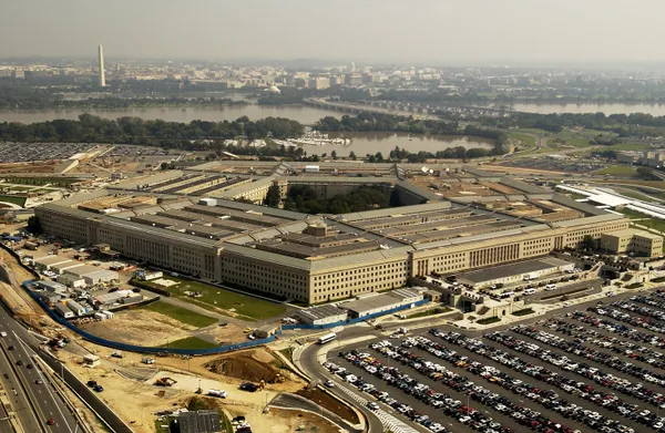 Aerial view of the Pentagon, the headquarters of the U.S. Department of Defense.