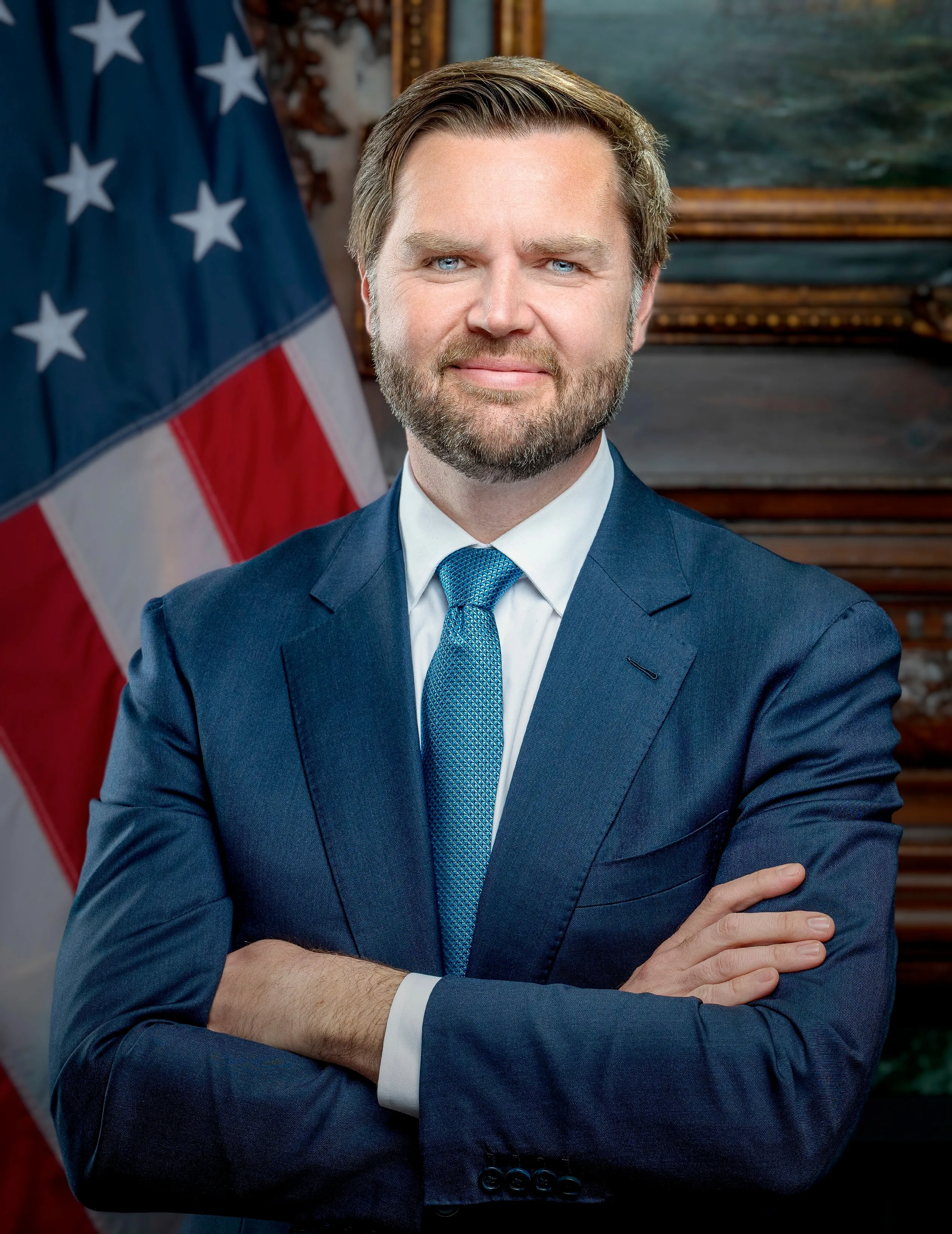 Official vice presidential portrait of JD Vance.