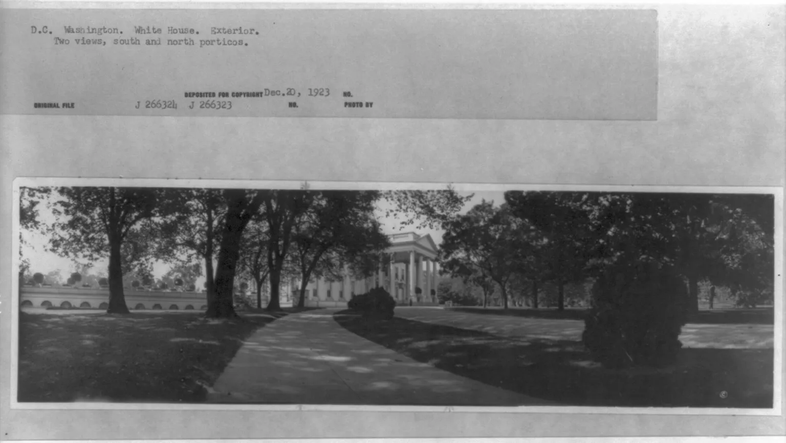 North portico of the White House.