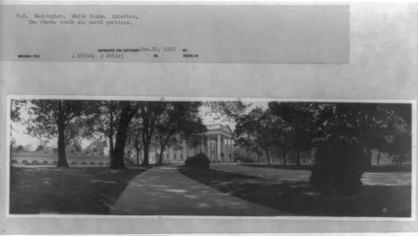North portico of the White House.