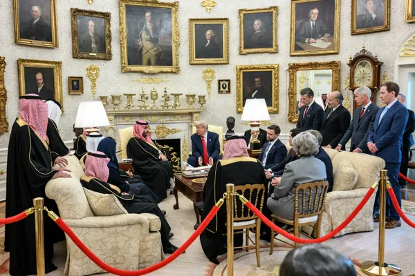 President Trump meets with Saudi Crown Prince Mohammed bin Salman in the Oval Office, November 18, 2025.