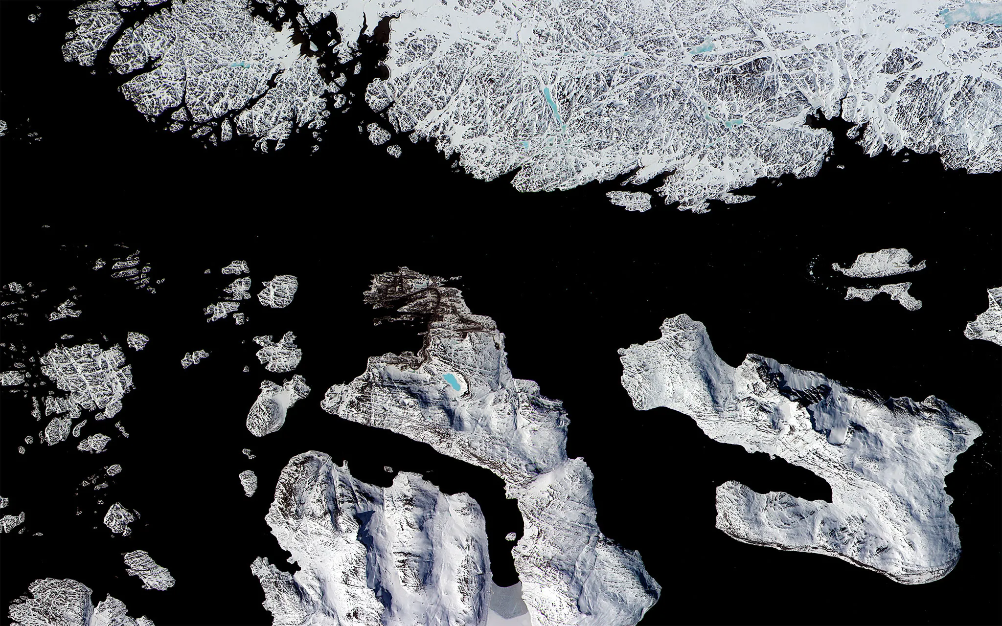 Satellite view of Nuuk, Greenland