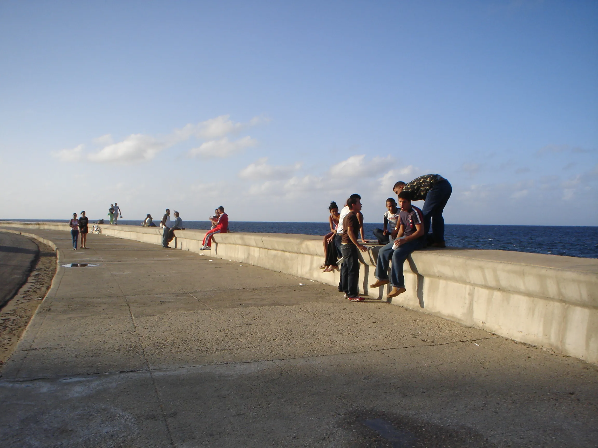 The Malecon seawall in Havana, Cuba