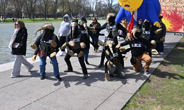 A No Kings protest in Washington, D.C. on March 28, 2026