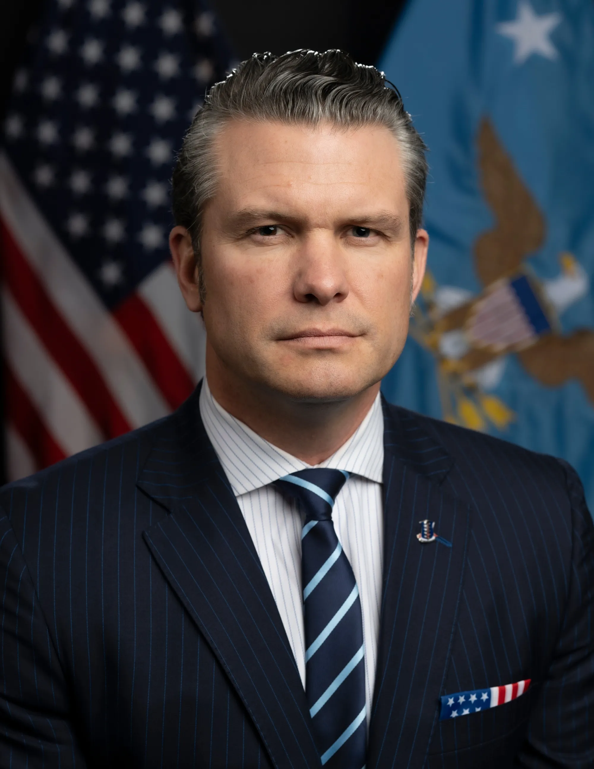 Official portrait of Secretary of Defense Pete Hegseth.